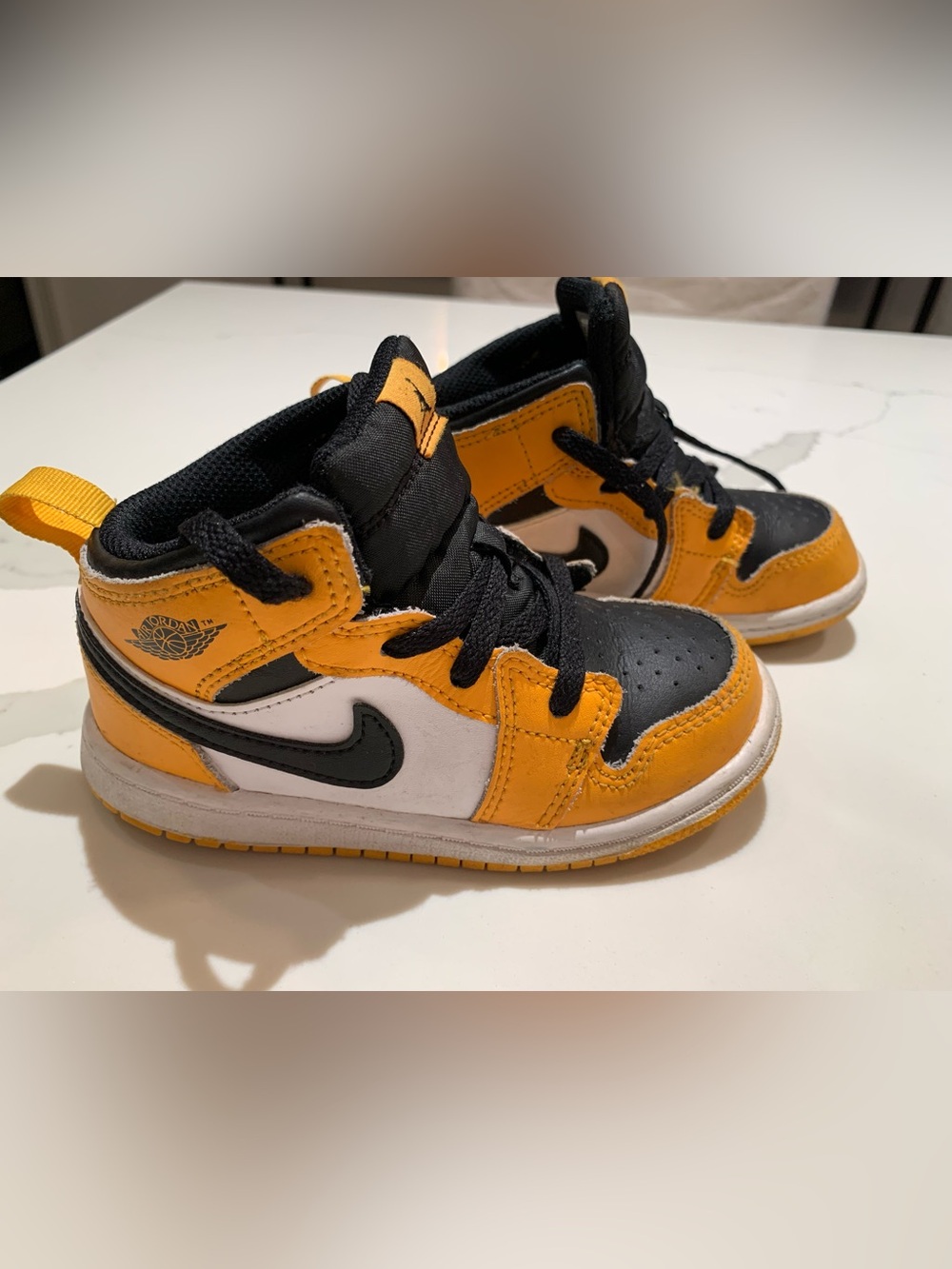 Nike Kids' Black & Orange High-Top Sneakers